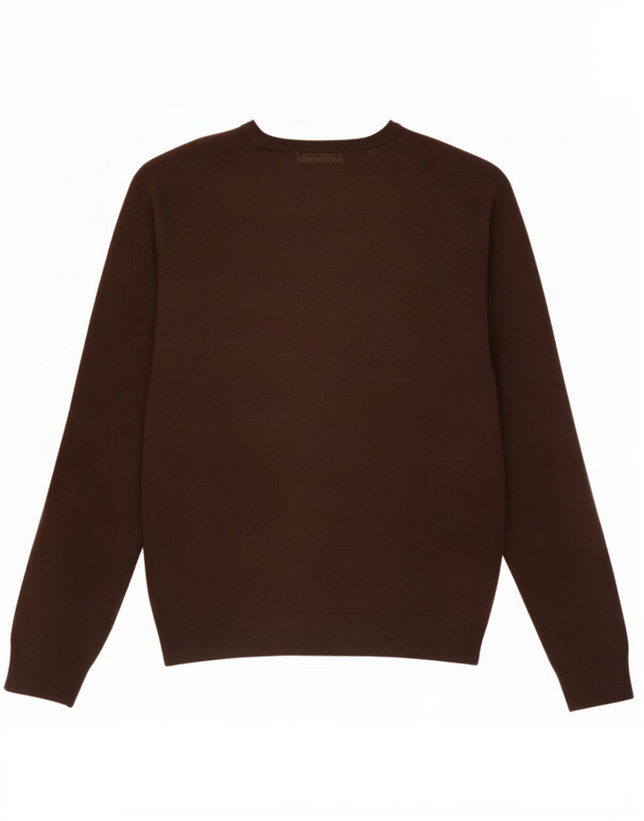 Marks & Spencer Herren-Pullover mit V-Ausschnitt, großes braunes Acryl