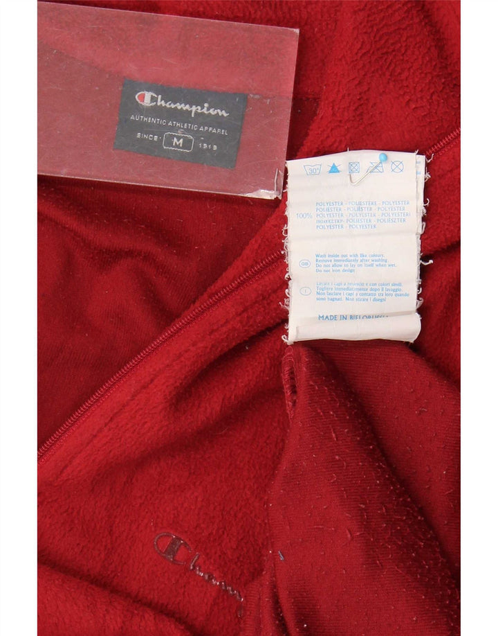 Champion Herren-Fleecepullover mit Reißverschluss am Hals, mittelrotes Polyester