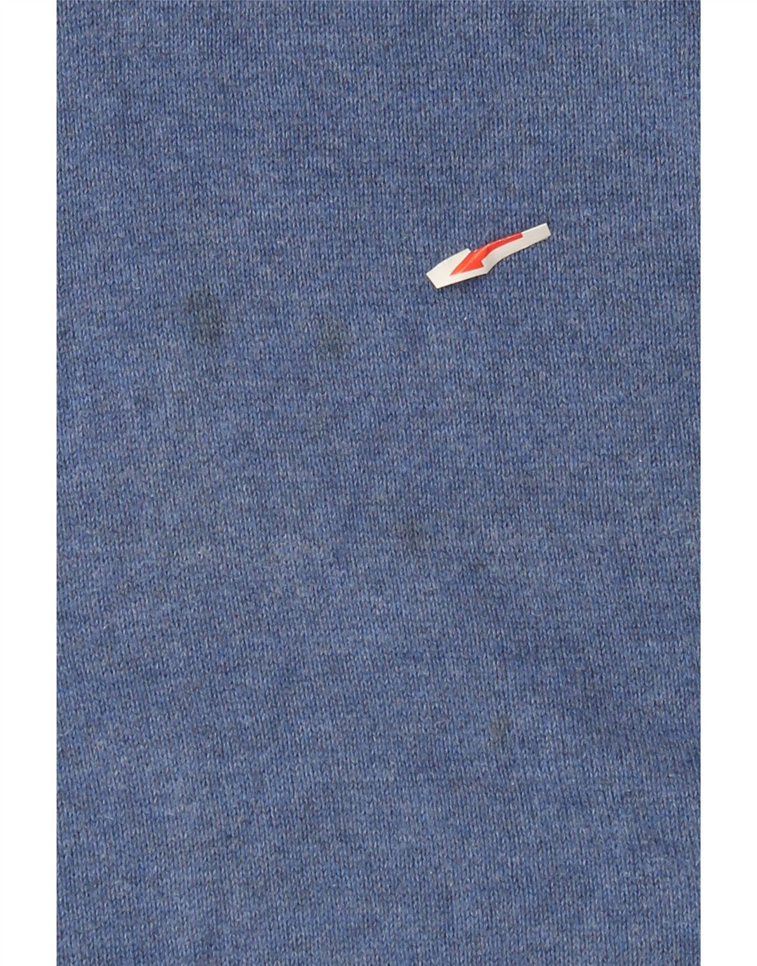 Marks & Spencer Herren-Pullover mit V-Ausschnitt aus mittelblauer Baumwolle