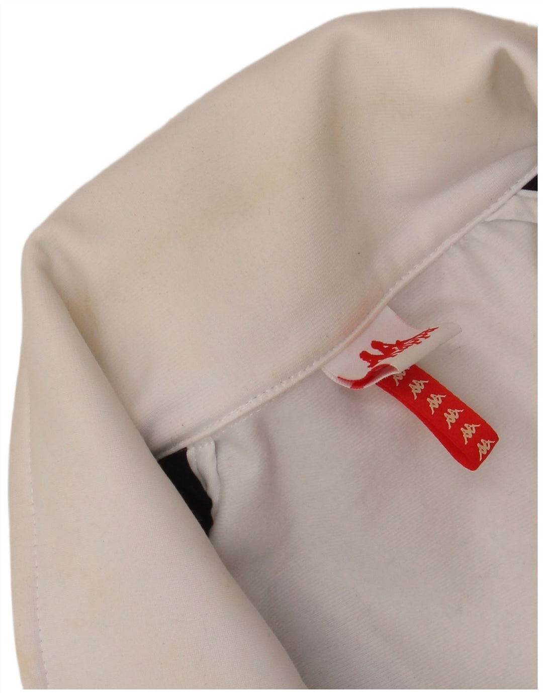 Kappa Herren-Trainingsanzugoberteil mit Grafik, XL, weißes Farbblock-Polyester