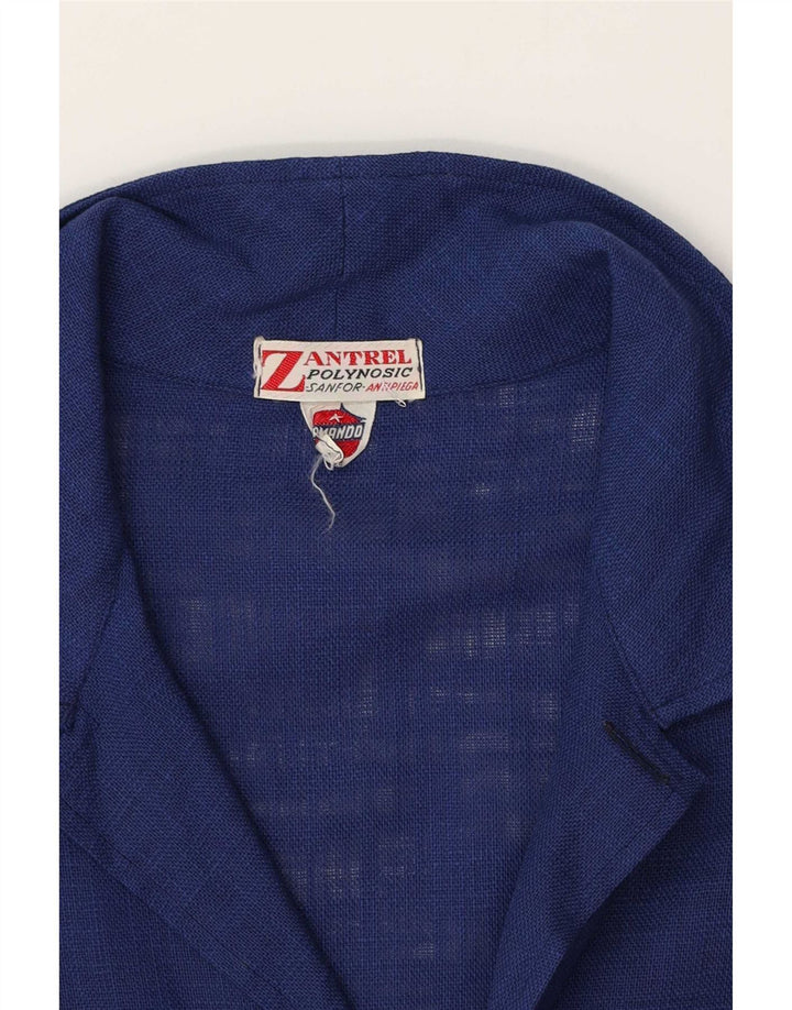Vintage Damen Hemdbluse UK 16 Groß Blau