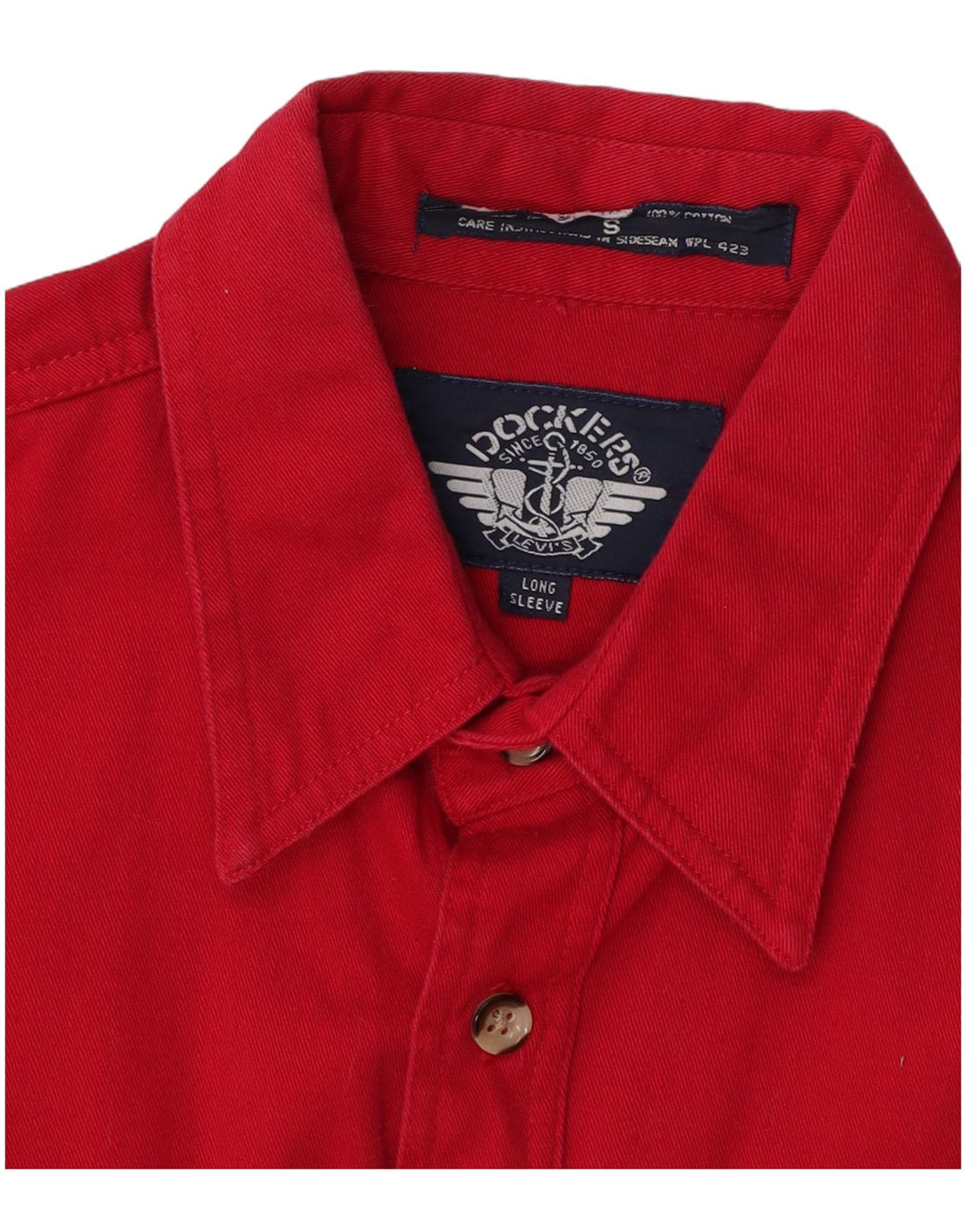 Dockers Herren-Hemd, klein, aus roter Baumwolle