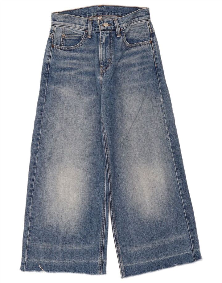 Levi's Damen Crop Wide Leg Jeans W24 L24 Blaue Baumwolle