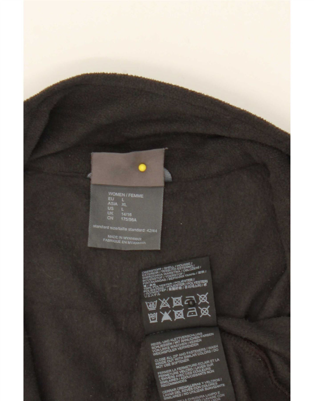Jack Wolfskin Damen Fleecejacke UK 14/16 Large Schwarz Polyester