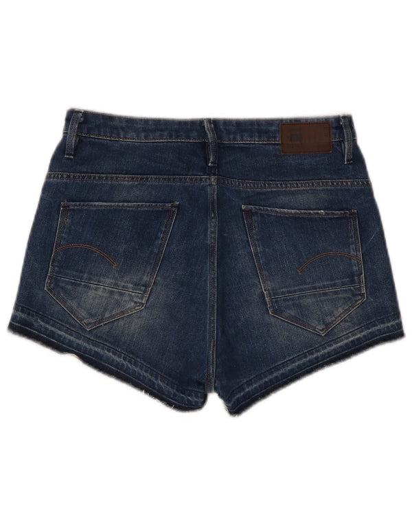 G-Star Damen-Jeansshorts mit hoher Taille, W27, klein, blaue Baumwolle