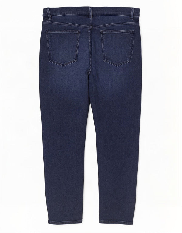 Marks & Spencer Damen kurze gerade Jeans UK 18 XL W34 L28 Marineblau