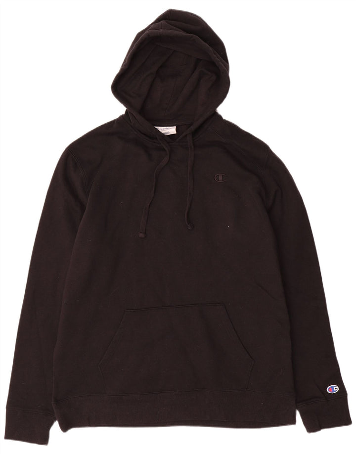 CHAMPION Herren-Kapuzenpullover, groß, aus schwarzer Baumwolle