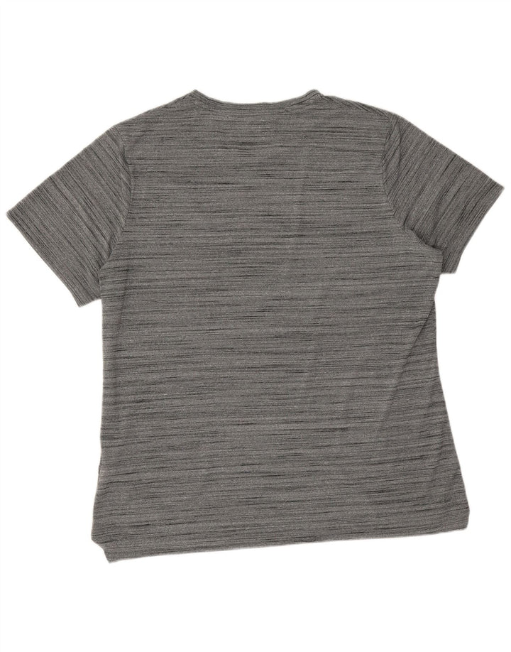 Nike Herren Dri Fit T-Shirt Top XL Grau geflecktes Polyester