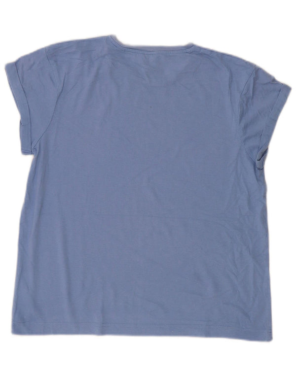 Jack Wills Damen T-Shirt Top UK 8 Small Blau Baumwolle