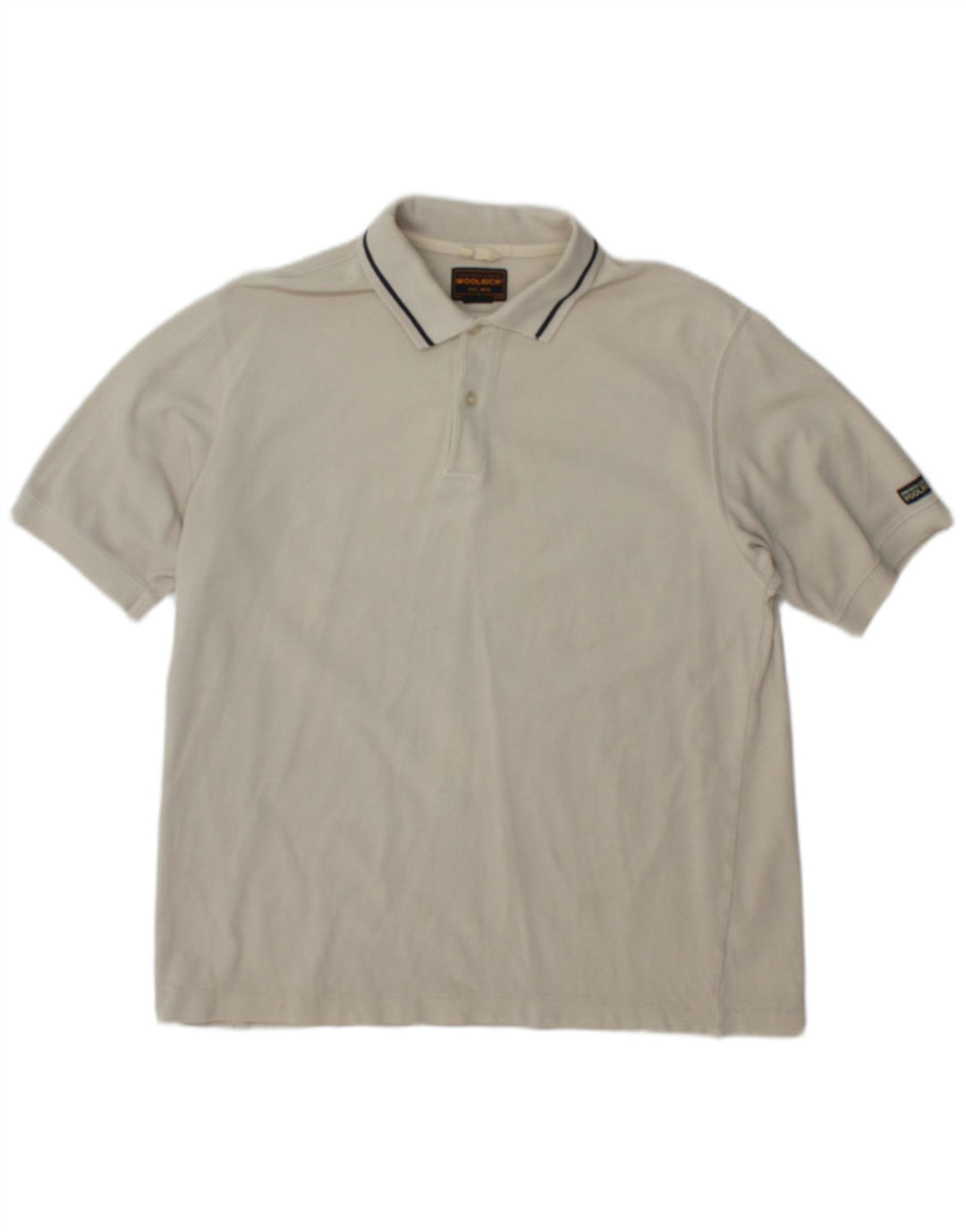 Woolrich Herren-Poloshirt, groß, beige Baumwolle