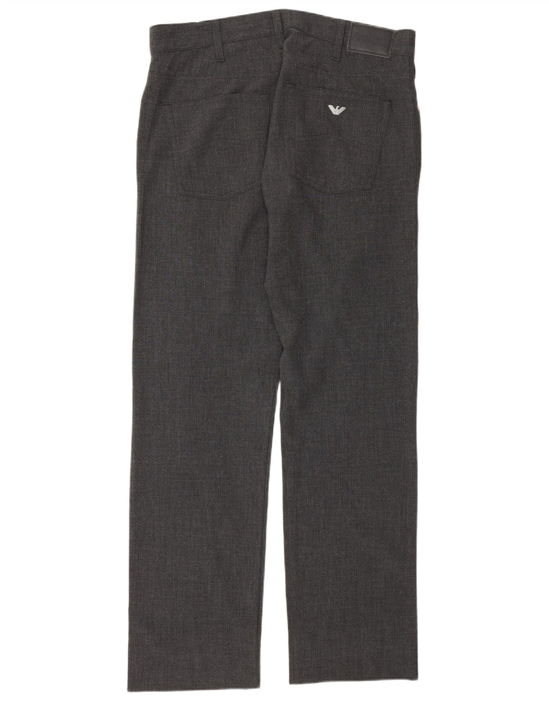 Armani Herren gerade Freizeithose W36 L32 Grau Polyester