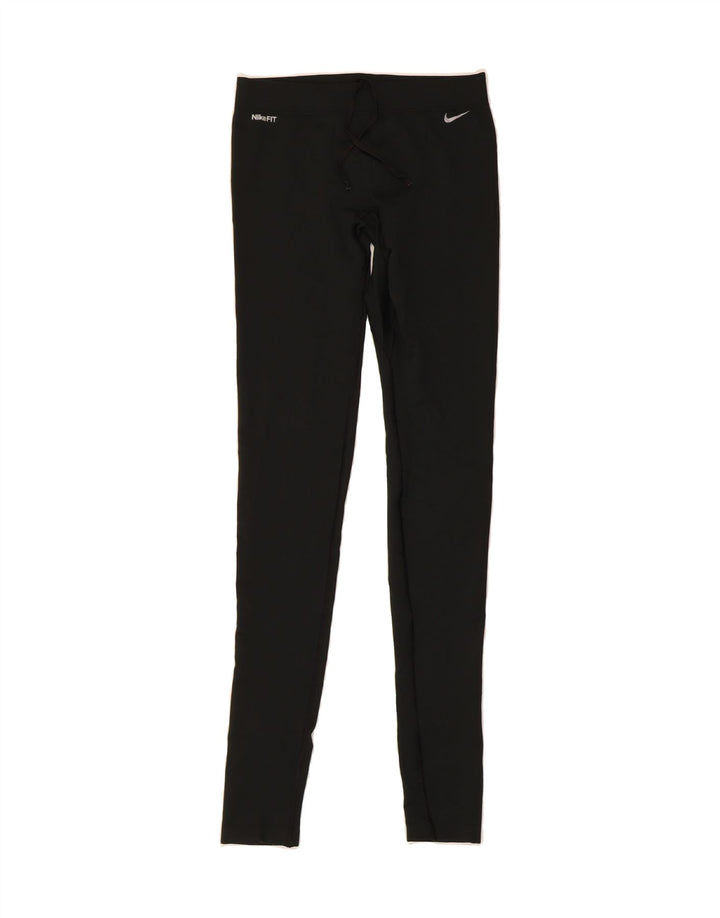 NIKE Womens Leggings UK 10 Small Black Vintage Nike and Second-Hand Nike from Messina Hembry 