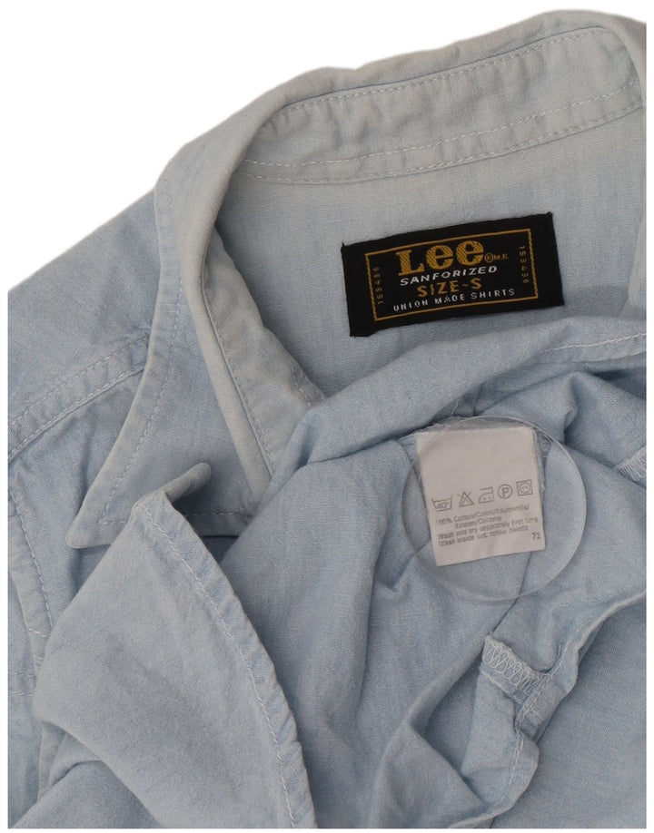 Lee Damen ärmelloses Jeanshemd, UK 10, Größe S, blau, Baumwolle