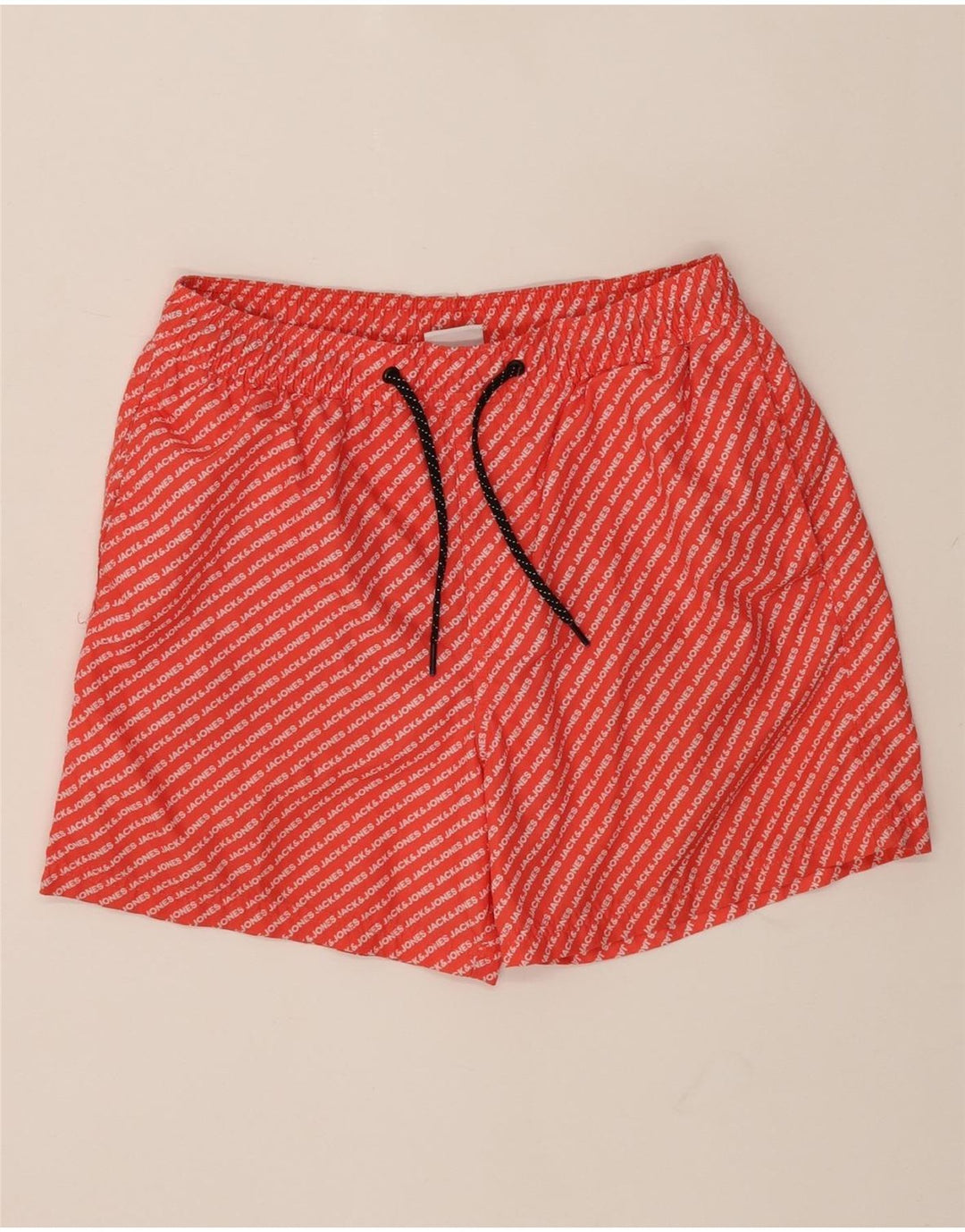 JACK & JONES Mens Graphic Swimwear S Red Polyester Vintage Jack & Jones and Second-Hand Jack & Jones from Messina Hembry 