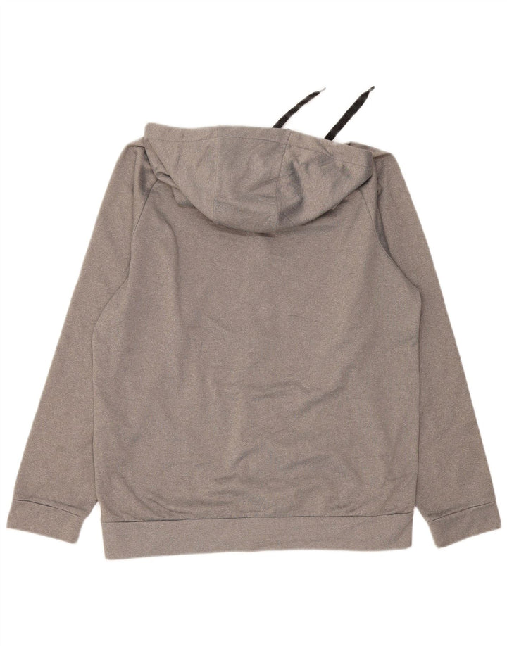 NIKE Herren Dri Fit Zip Hoodie Pullover Mittelgraues Polyester