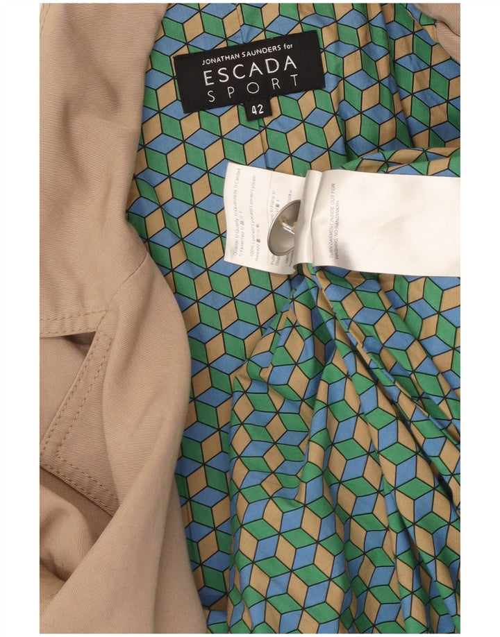 ESCADA Damen Trenchcoat EU 42 Large Beige Lyocell