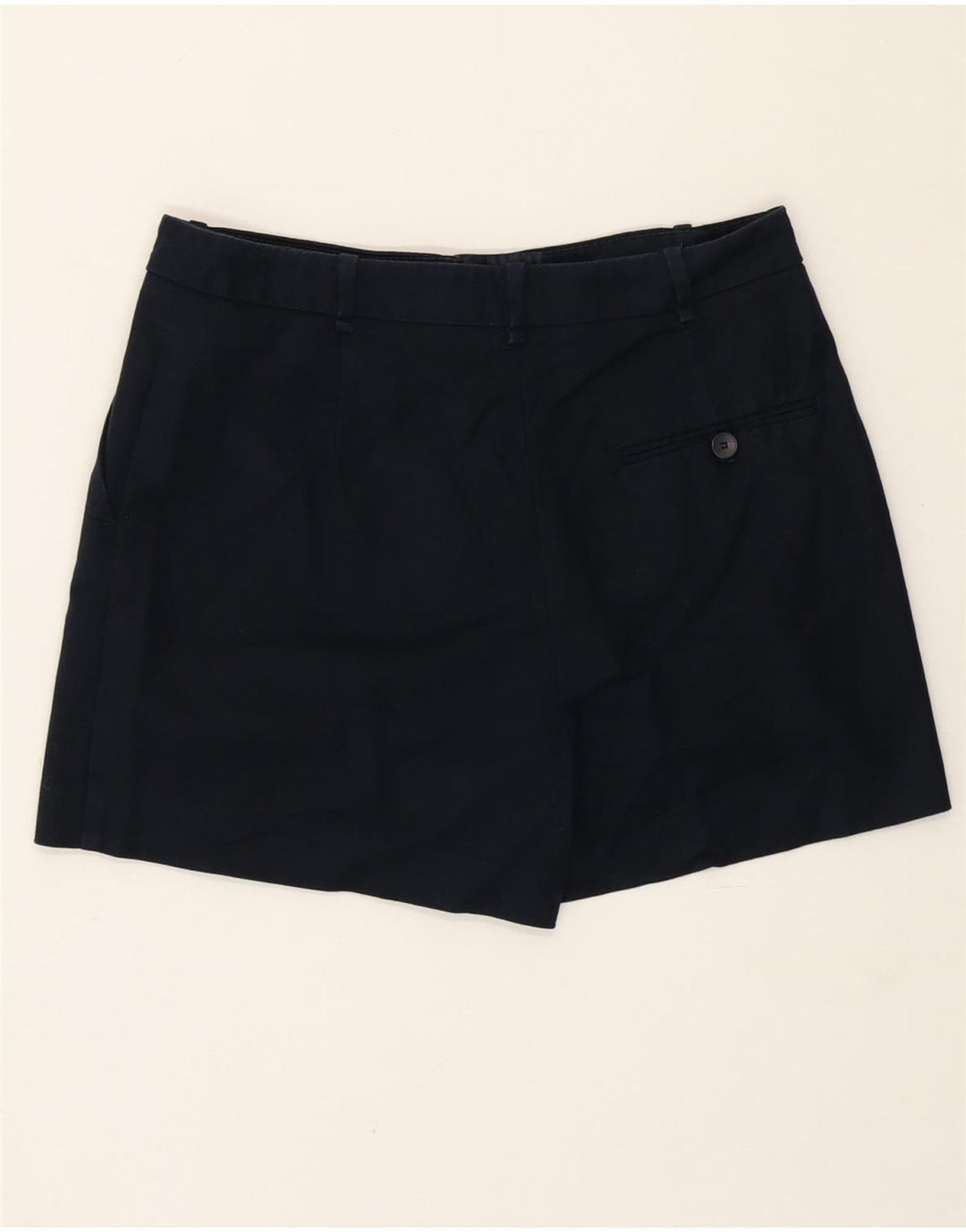 Zara Damen-Chinoshorts mit hoher Taille, mittelgroß, W28, Marineblau
