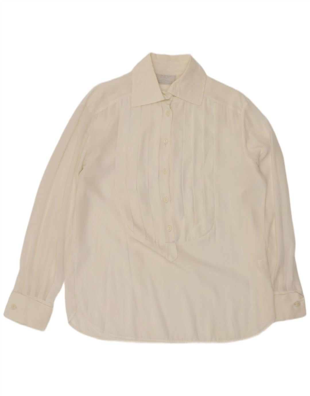ENJOY Damen-Pulloverhemd mit lockerer Passform, UK 14, Mittelweiß, Polyester