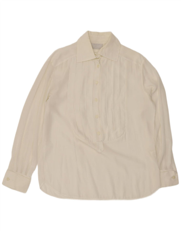 ENJOY Damen-Pulloverhemd mit lockerer Passform, UK 14, Mittelweiß, Polyester