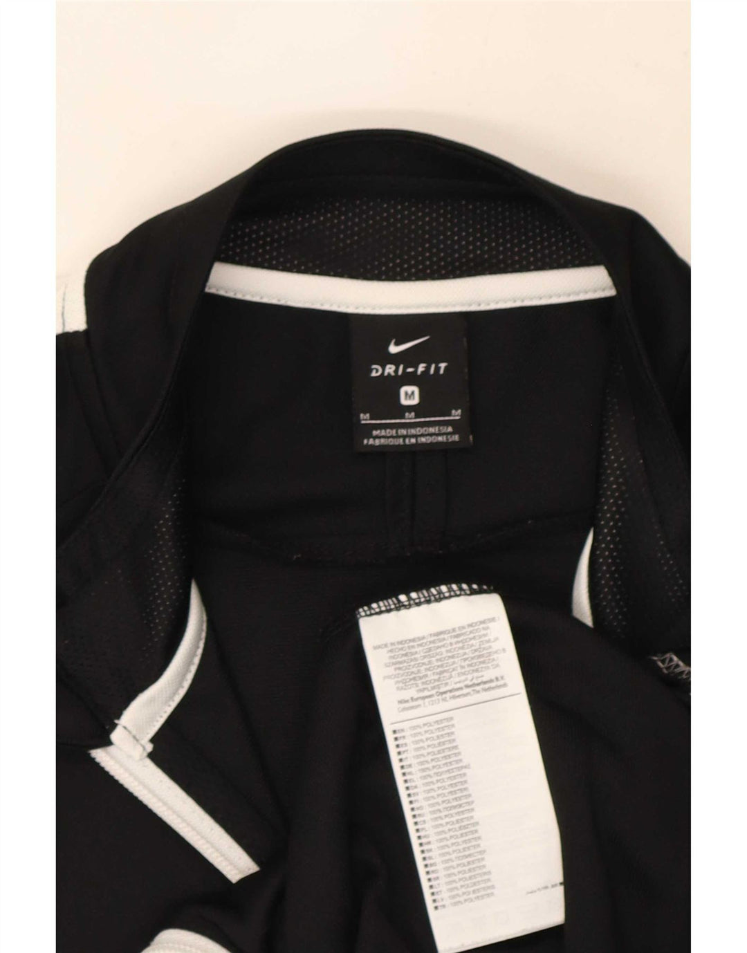Nike Herren-Dri-Fit-Trainingsanzug-Top-Jacke, mittelschwarzes Farbblock-Polyester