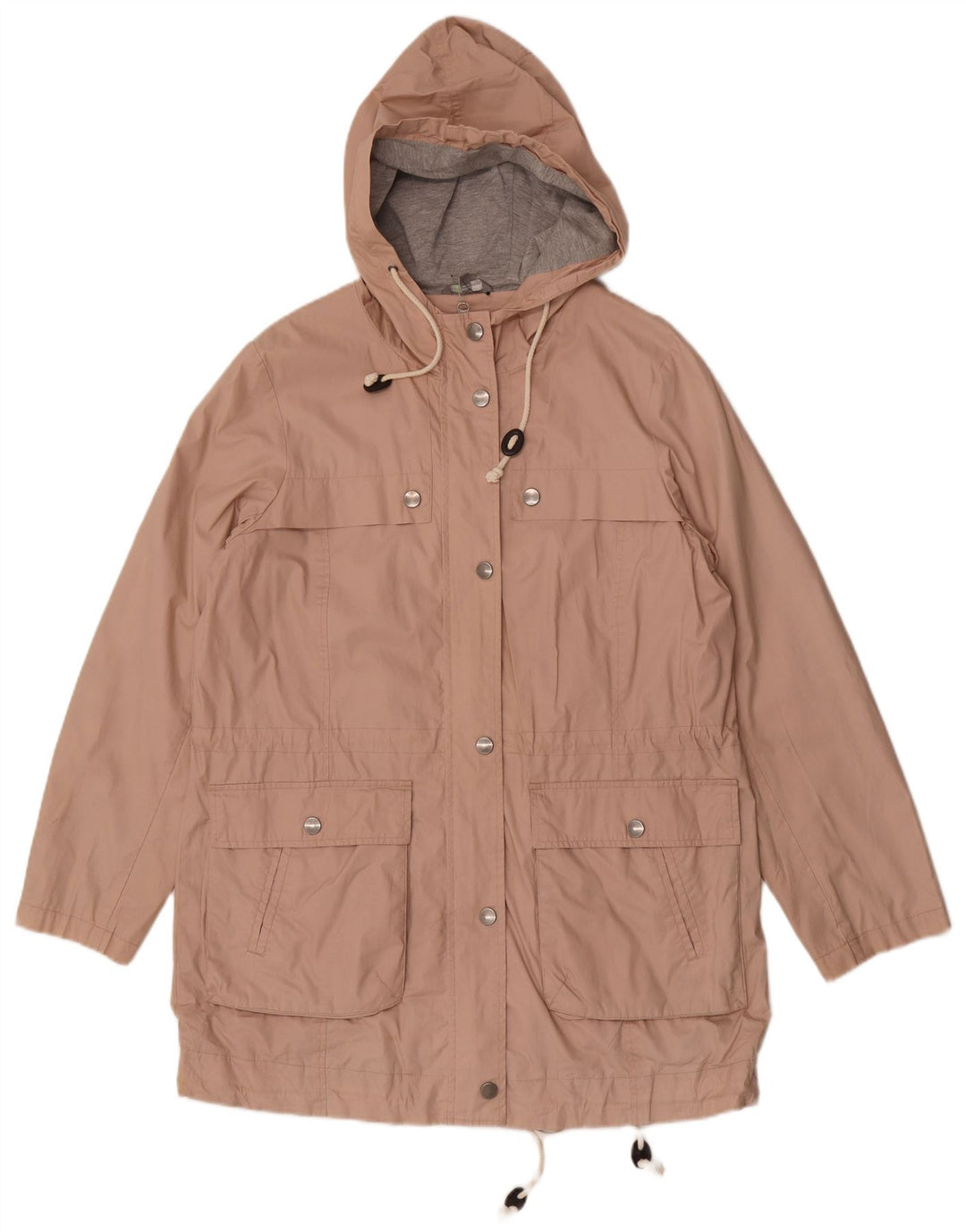 Marks & Spencer Damen-Parka mit Kapuze, UK 14, Größe L, Rosa, Baumwolle