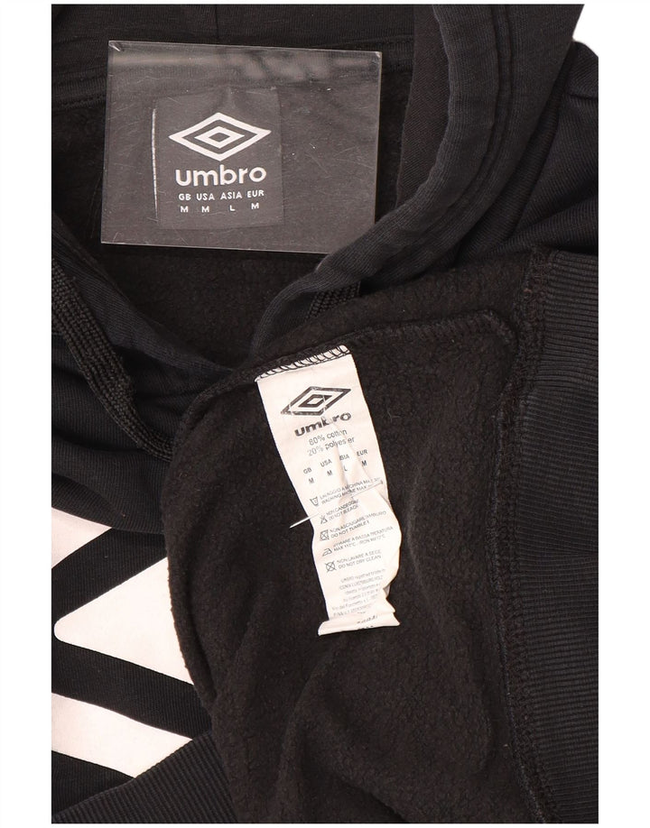 UMBRO Herren-Kapuzenpullover mit Grafik, mittelschwarz, Baumwolle