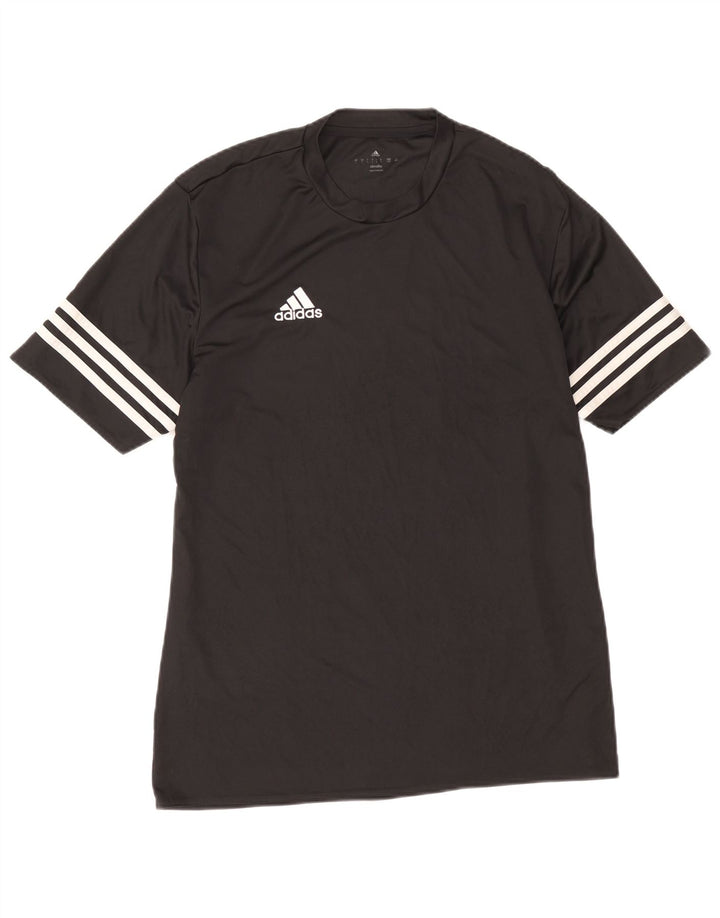 Adidas Herren Climalite T-Shirt Top Large Schwarz Polyester