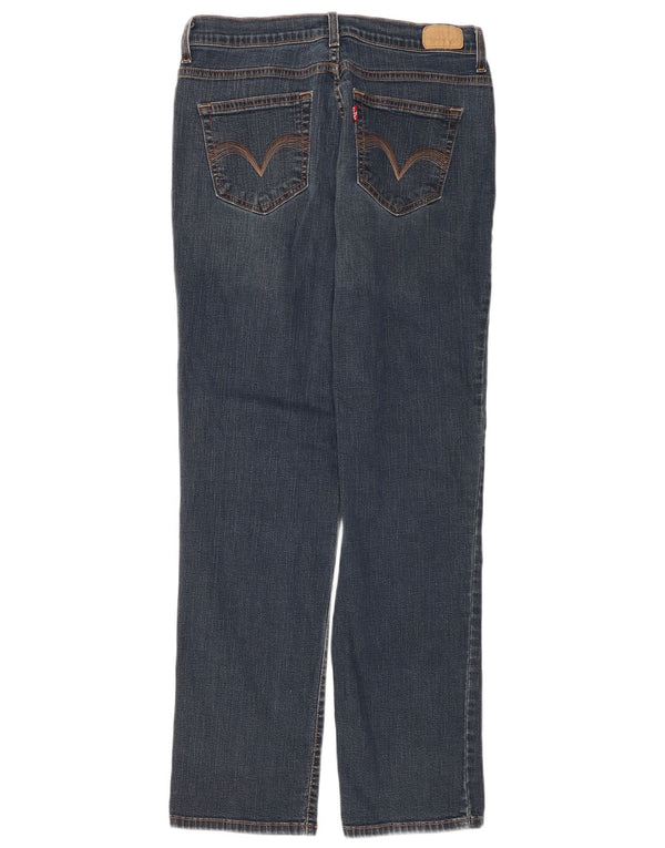 Levi's Damen 512 High Waist Straight Jeans US 14 XL W30 L30 Marineblau