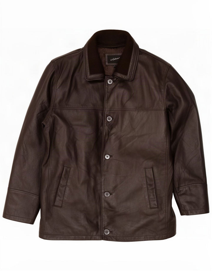 In Extenso Herren Lederjacke UK 40 Large Braun