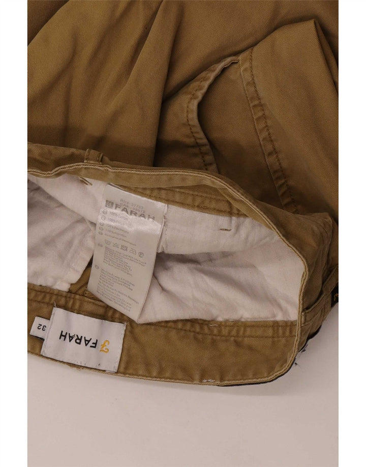 Farah Herren-Chinoshorts, Größe M, W32, Khaki, Baumwolle