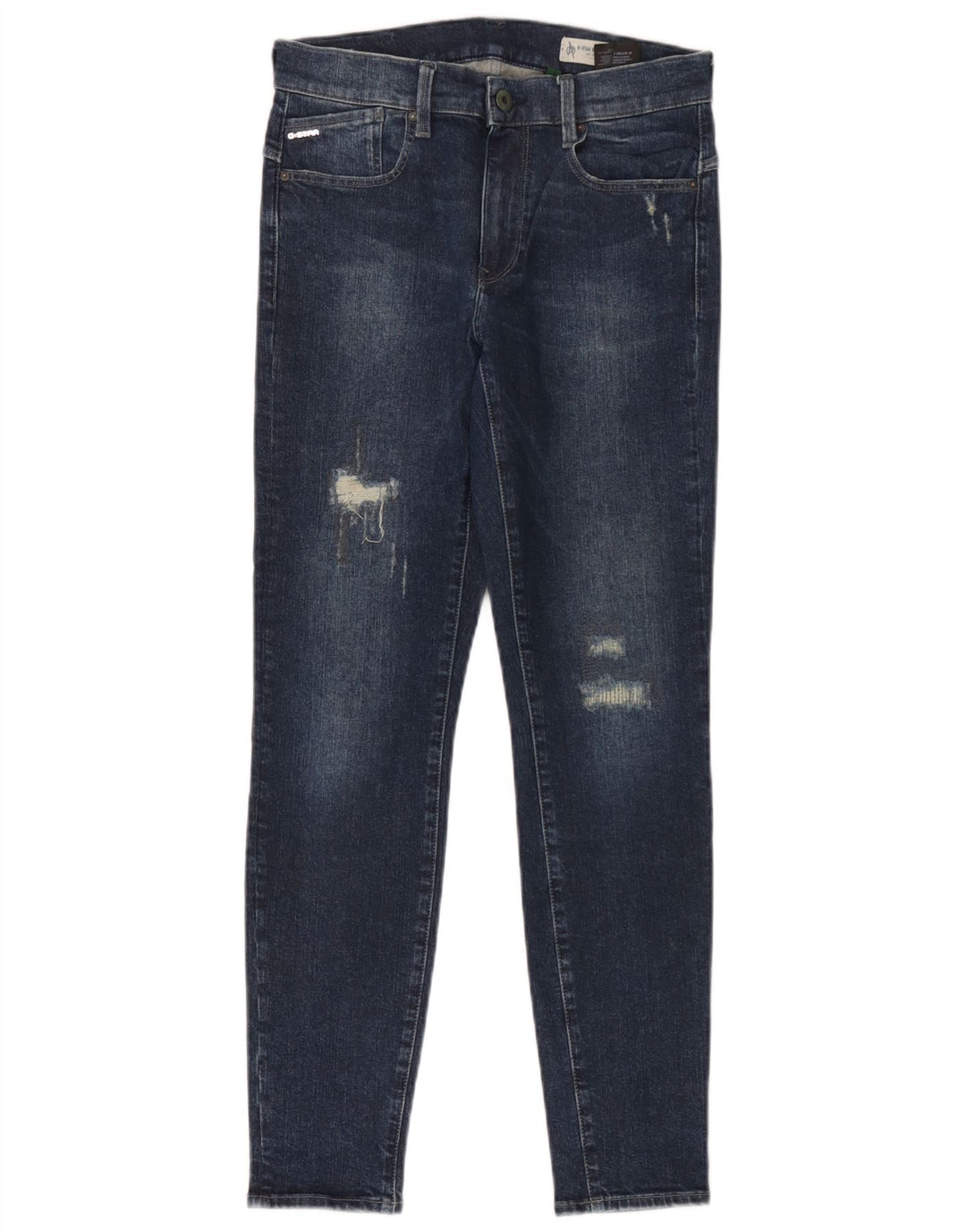 G-Star Damen Distressed Slim Jeans W28 L30 Blaue Baumwolle
