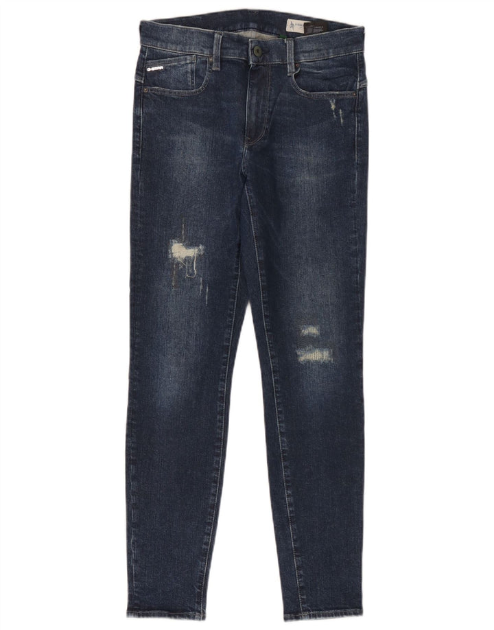 G-Star Damen Distressed Slim Jeans W28 L30 Blaue Baumwolle