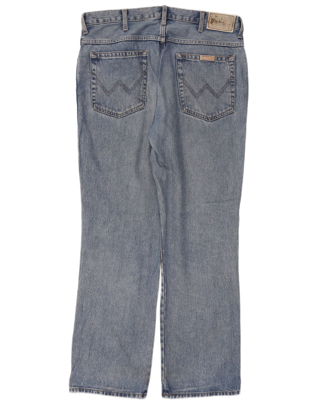 WRANGLER Mens Straight Jeans W34 L30 Blue Cotton