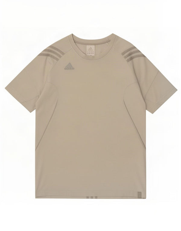 Adidas Damen T-Shirt Top UK 14 Large Grau Baumwolle