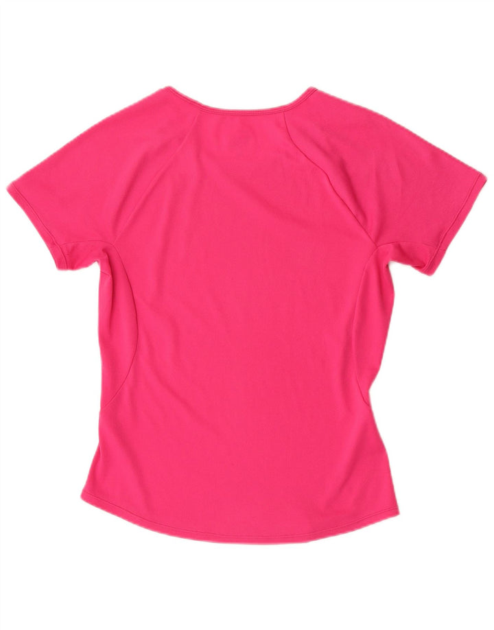 Nike Damen Dri Fit T-Shirt Top UK 10 Small Pink