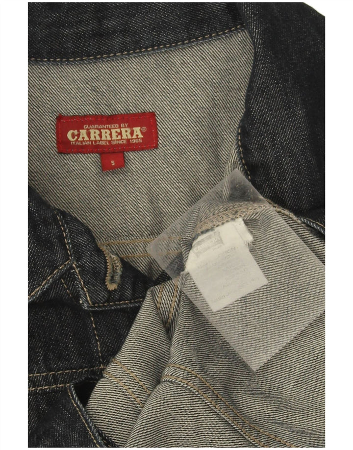 Carrera Damen Jeansjacke UK 10 Small Marineblaue Baumwolle