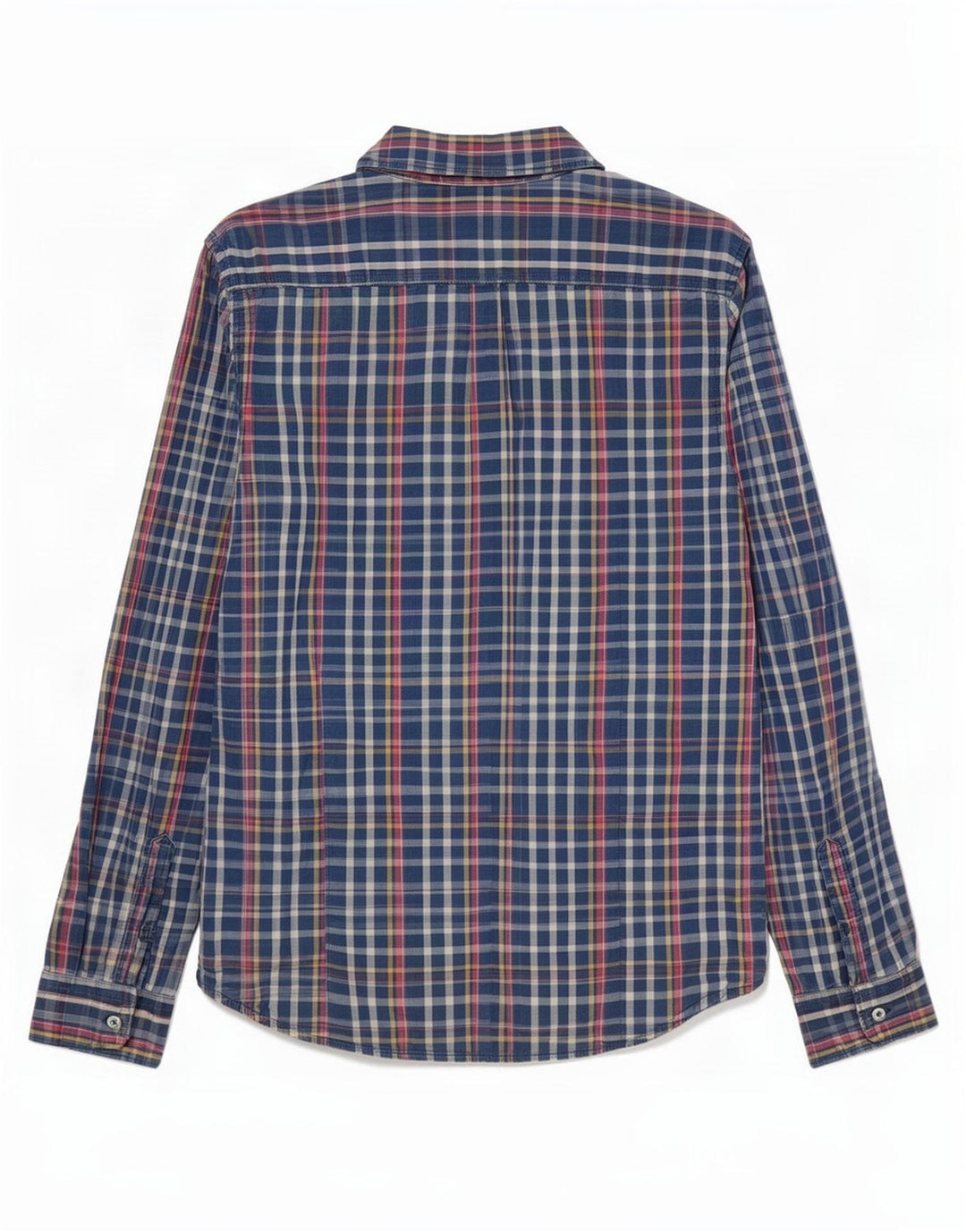 Napapijri Herren Geographic Slim Fit Hemd Mittelblau kariert Baumwolle