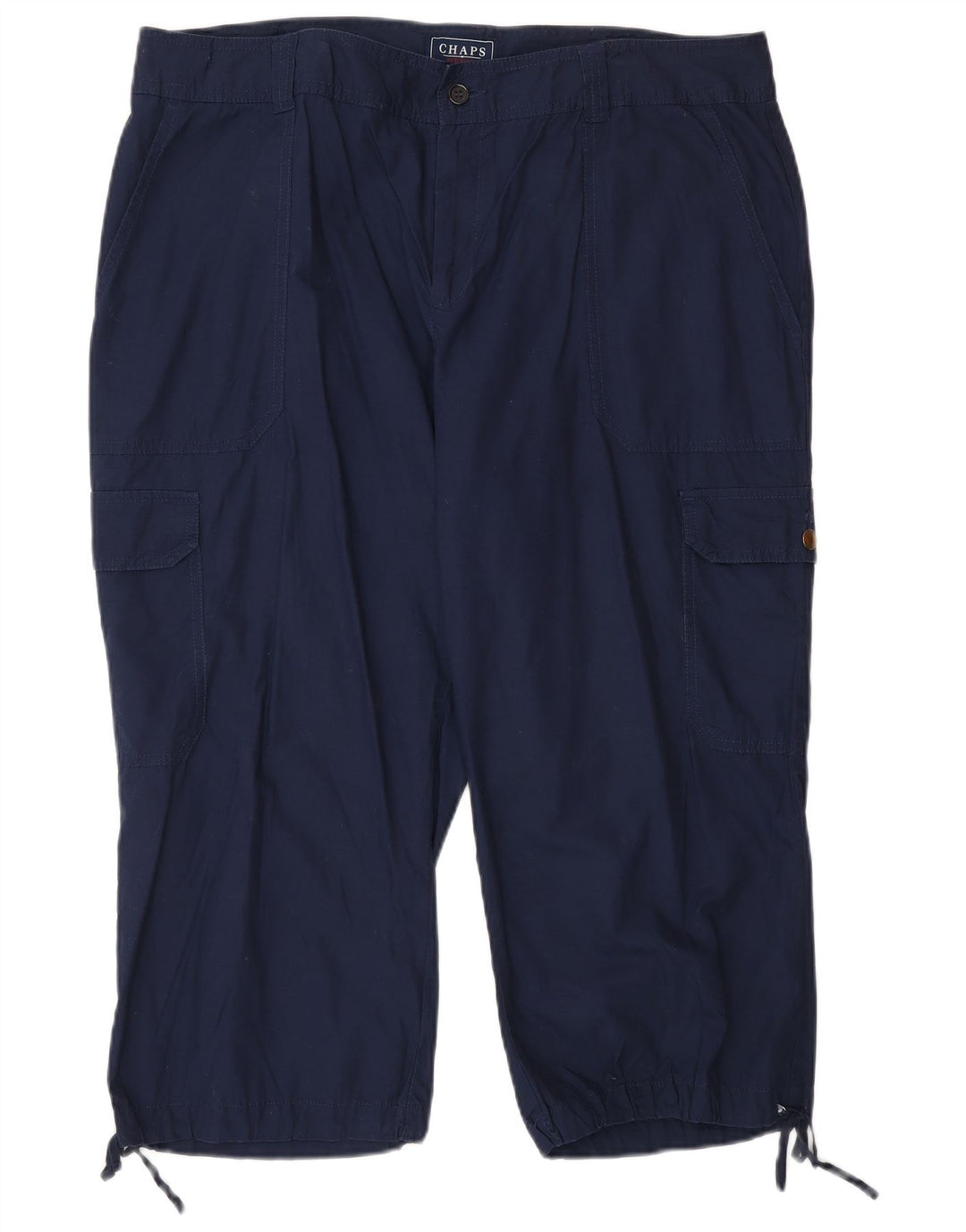 Chaps Damen Cargo-Caprihose US 14 XL W36 L21 Marineblaue Baumwolle