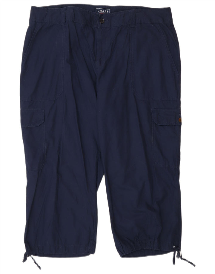 Chaps Damen Cargo-Caprihose US 14 XL W36 L21 Marineblaue Baumwolle