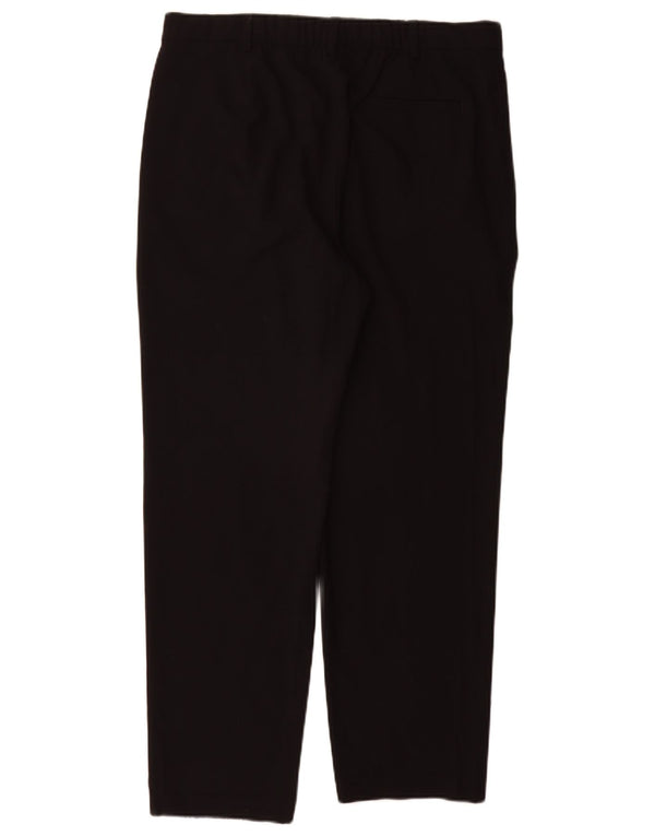 Marks & Spencer Damen Anzughose mit hoher Taille, UK 14, Größe L W32 L30, Schwarz