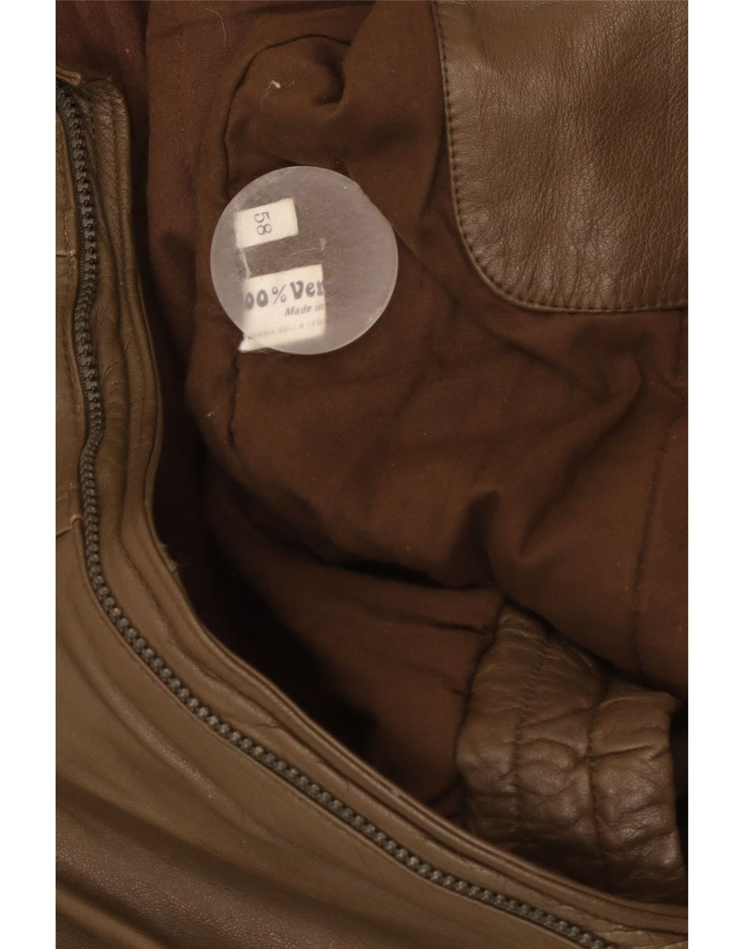 Vintage Herren Lederjacke UK 40 Großes Khaki-Leder