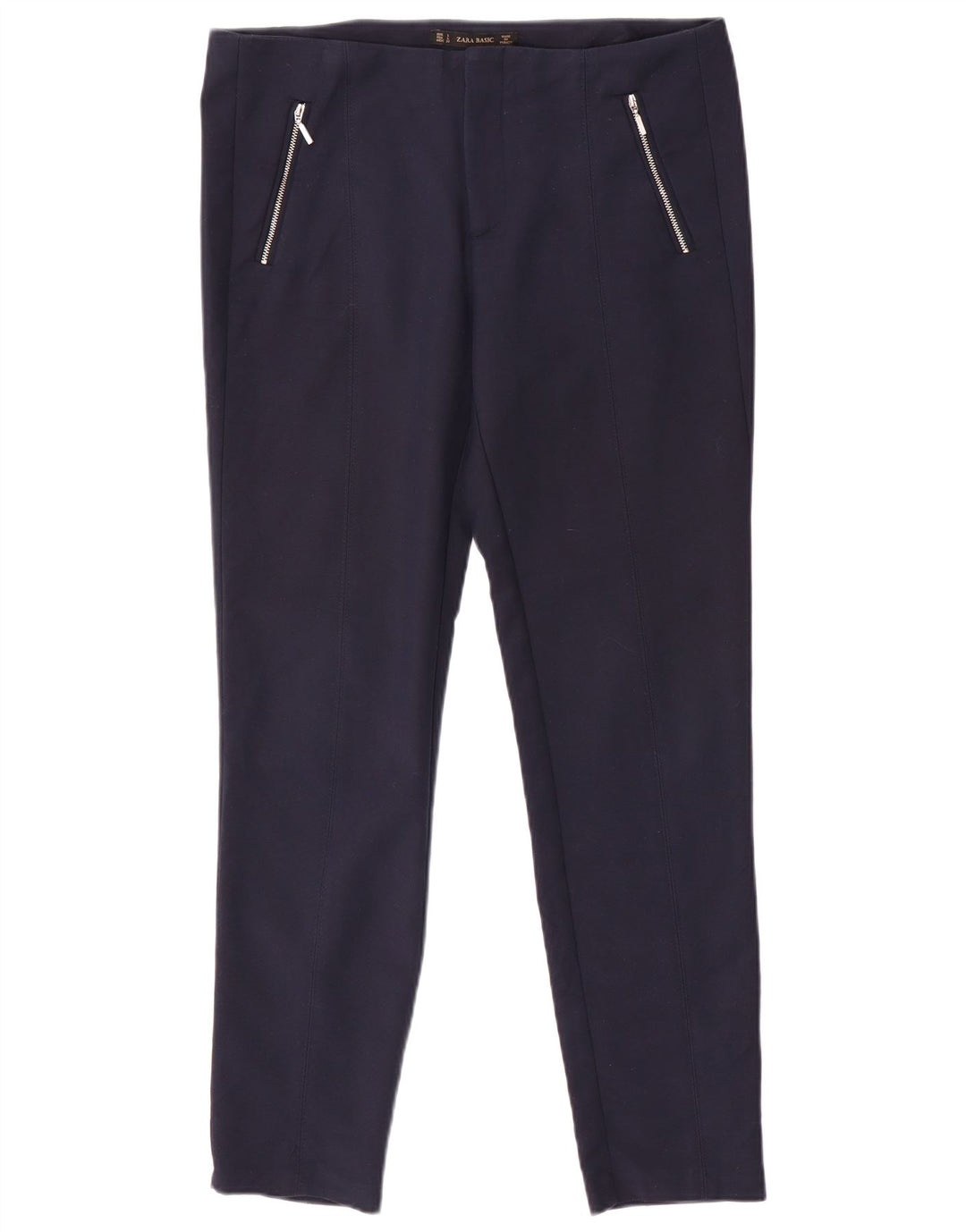Schmale Freizeithose für Damen von ZARA, Größe L, W32, L29, Marineblau