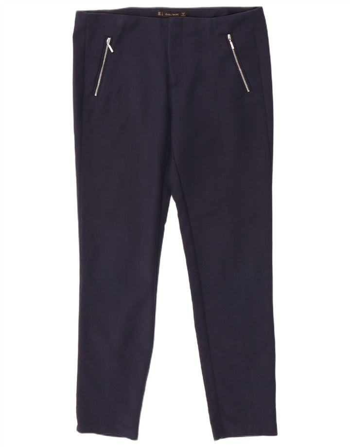 Schmale Freizeithose für Damen von ZARA, Größe L, W32, L29, Marineblau