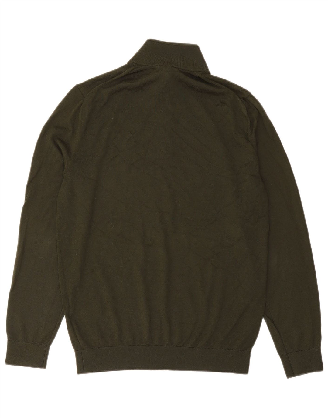 Reiss Herren-Pullover mit Reißverschluss am Hals, großes grünes Acryl