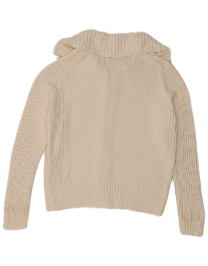 Marks & Spencer Damen-Stretch-Cardigan-Pullover UK 16 Large Weiß