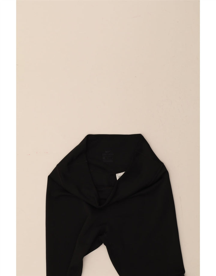 NIKE Womens Dri Fit Capri Leggings UK 12 Medium  Black Polyester Vintage Nike and Second-Hand Nike from Messina Hembry 