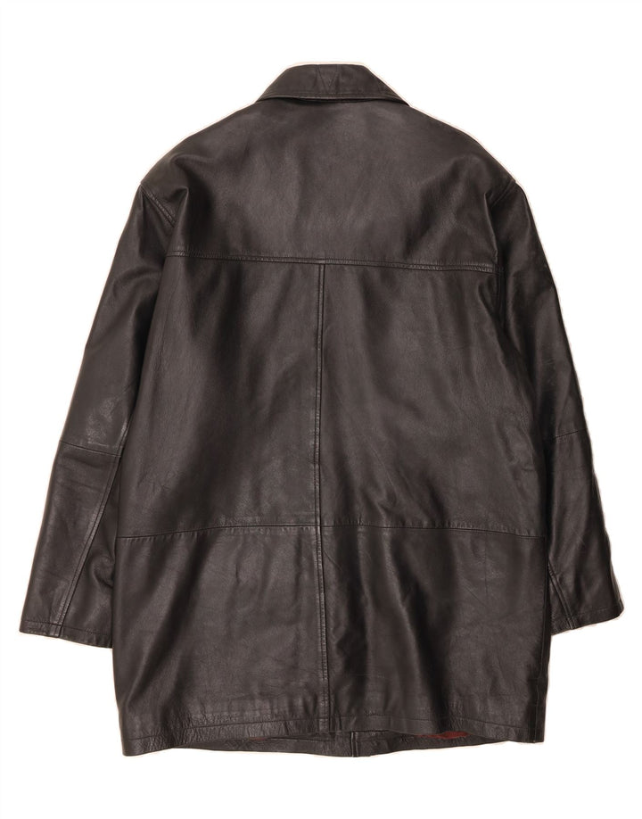 VINTAGE Mens Leather Jacket UK 40 Large Black Leather Vintage Vintage and Second-Hand Vintage from Messina Hembry 