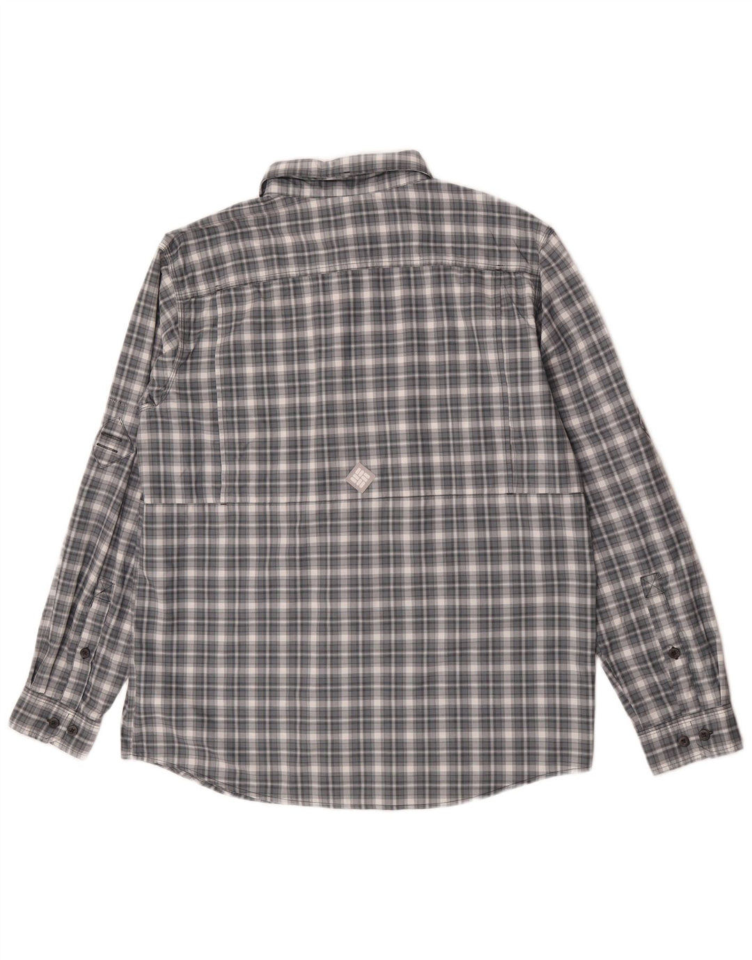 Columbia Herren-Hemd, groß, grau kariert, Nylon