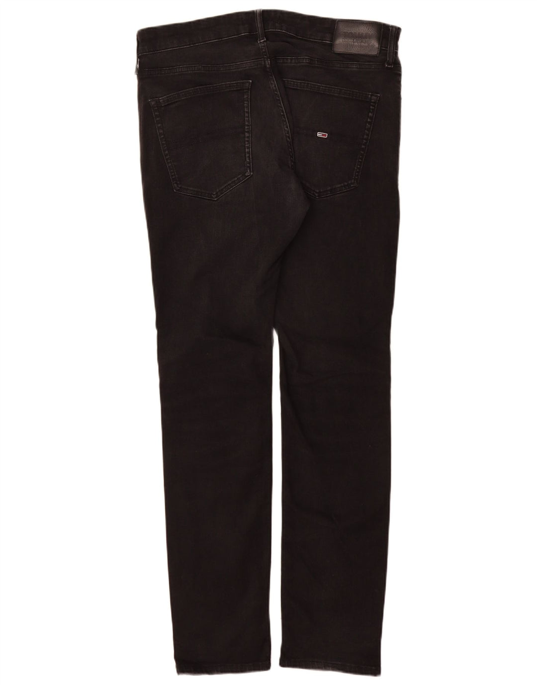 Tommy Hilfiger Herren Slim Jeans W36 L34 Schwarze Baumwolle