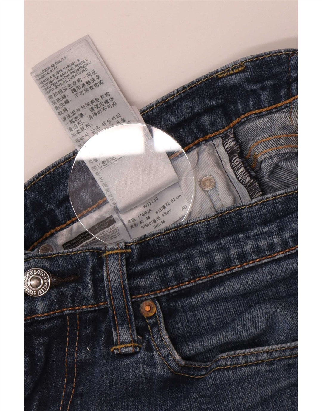 Levi's Damen Crop Slim Jeans W32 L26 Blaue Baumwolle